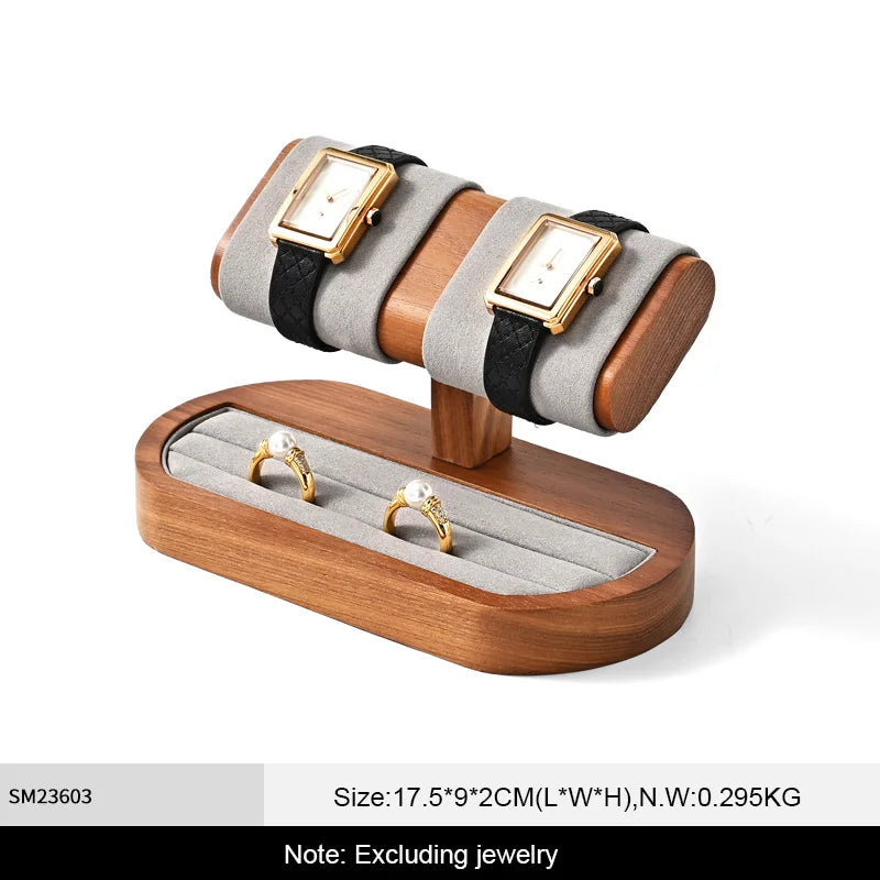 Présentoir Montre Bois Massif Bagues Vitrine