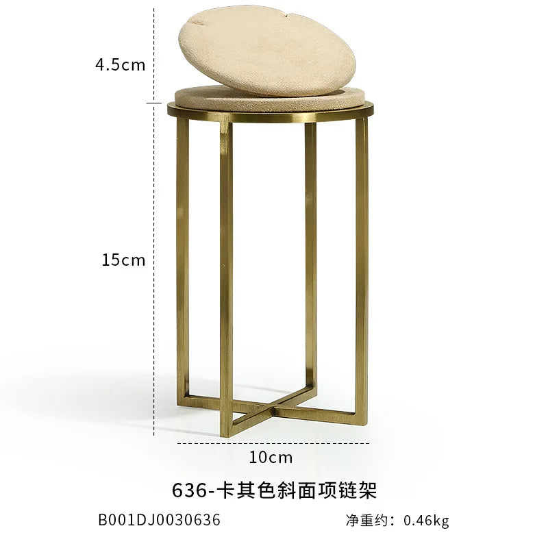 Ensemble Métal Beige Organisateur Bijoux Anneau Collier
