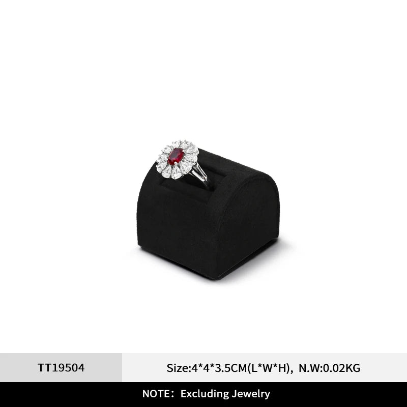 Présentoir Bijoux Velours Noir Modulable Compact