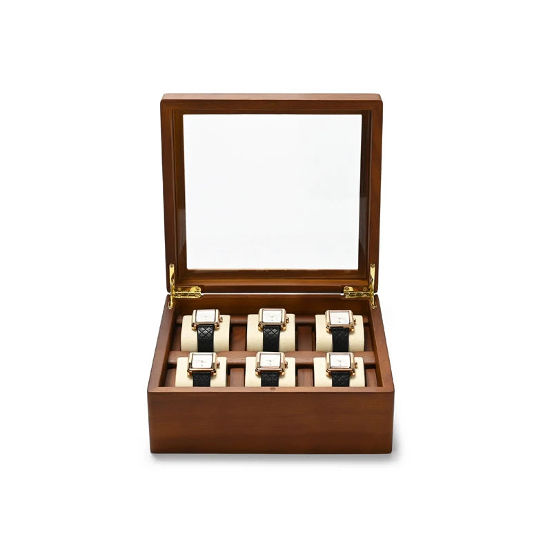 Coffre Fort Montre Bois 10 Compartiments