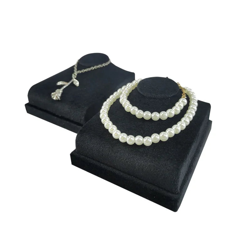 Présentoir Collier Velours Plat Luxe