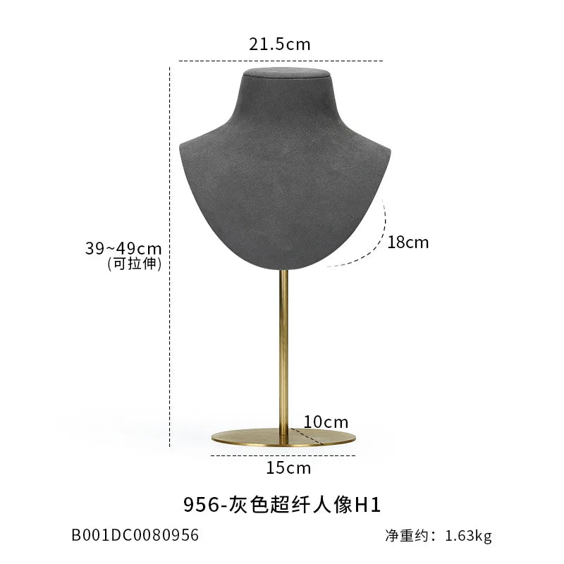 Presentoir Metal Velours Barre T Multi-bijoux