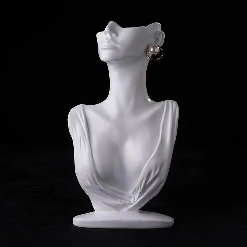 Buste Bijoux Résine Présentoir Décoratif Vitrine