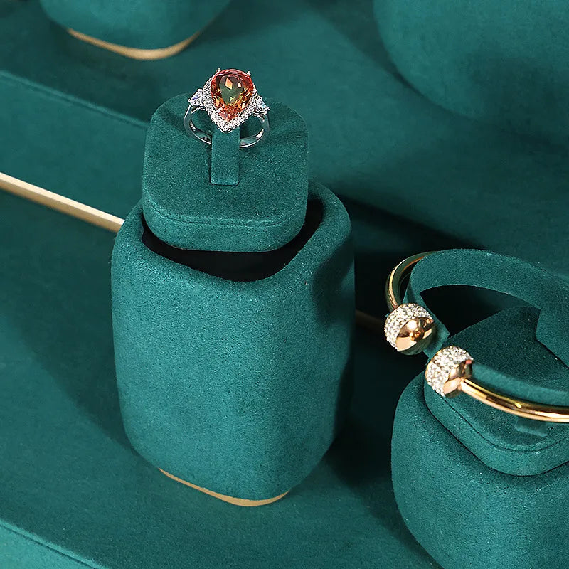 Présentoir Bijoux Résine Vert Buste Collier