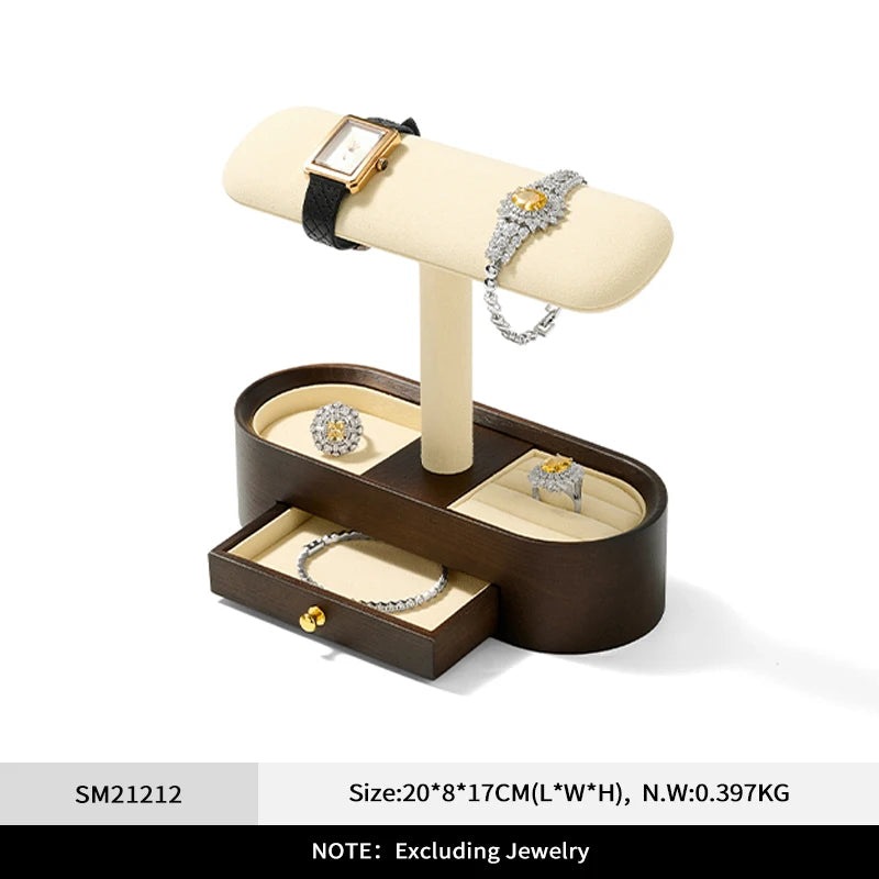 Présentoir Montre Bois Noyer Support T