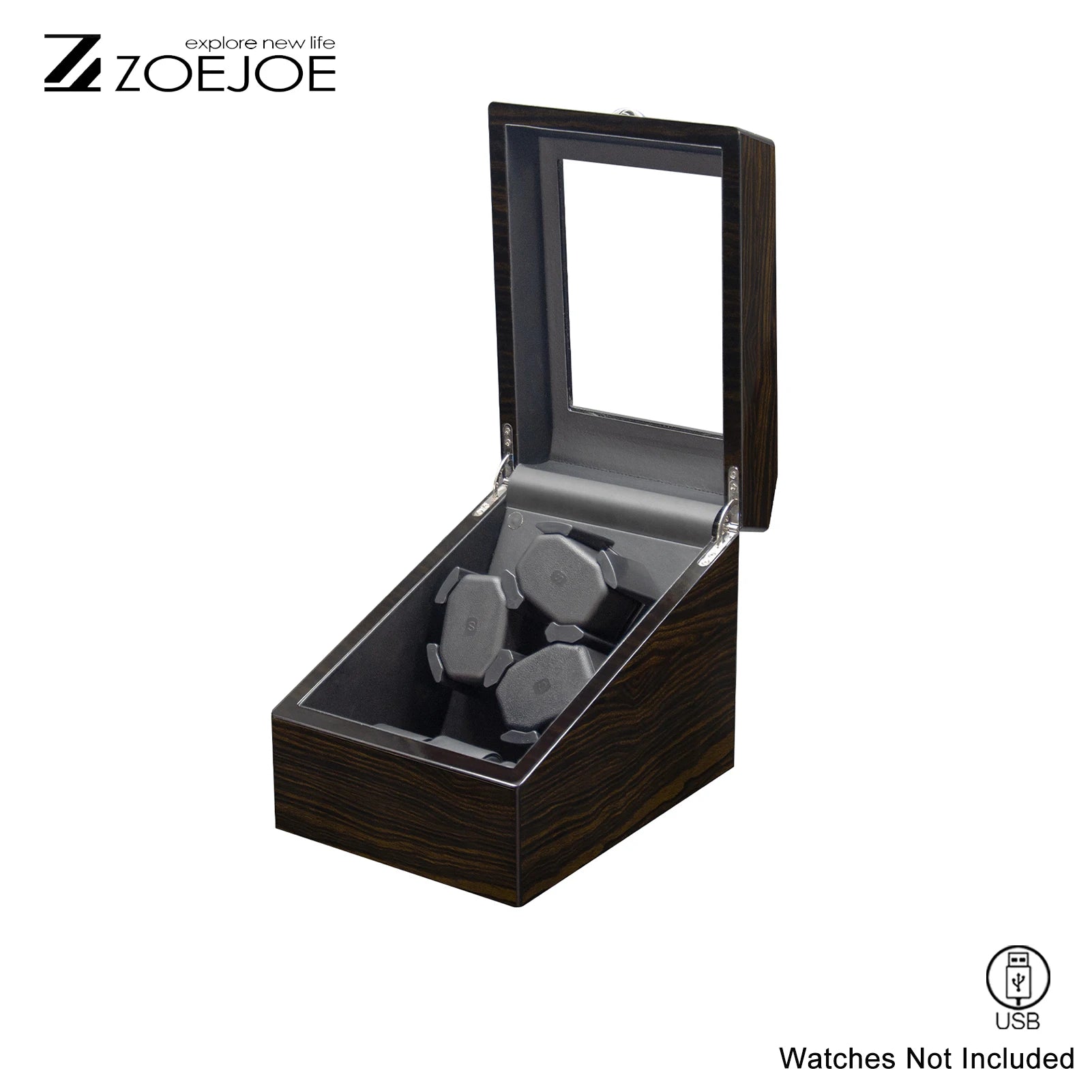 Remontoir Montre Automatique Cuir Coffre 6 Slots