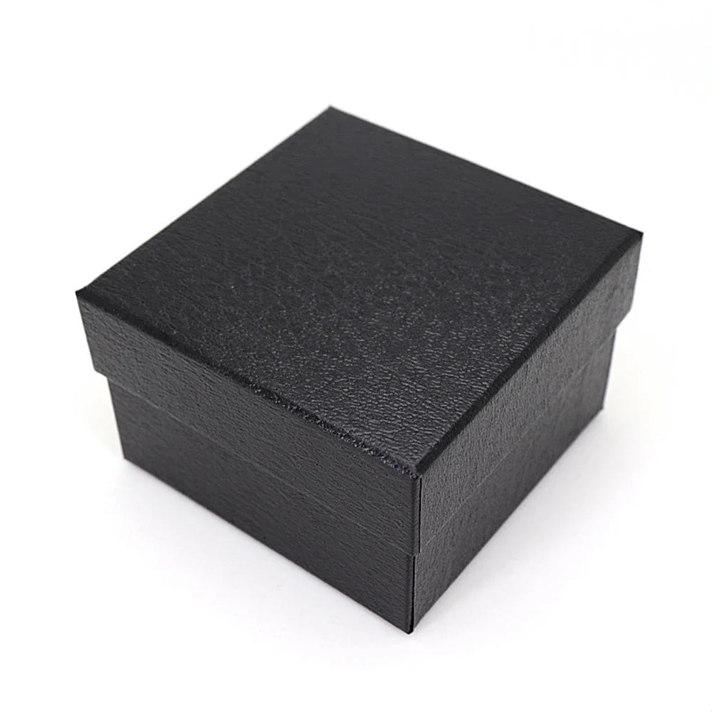 Boîte Montre Cuir Lychee Noir Écrin Cadeau