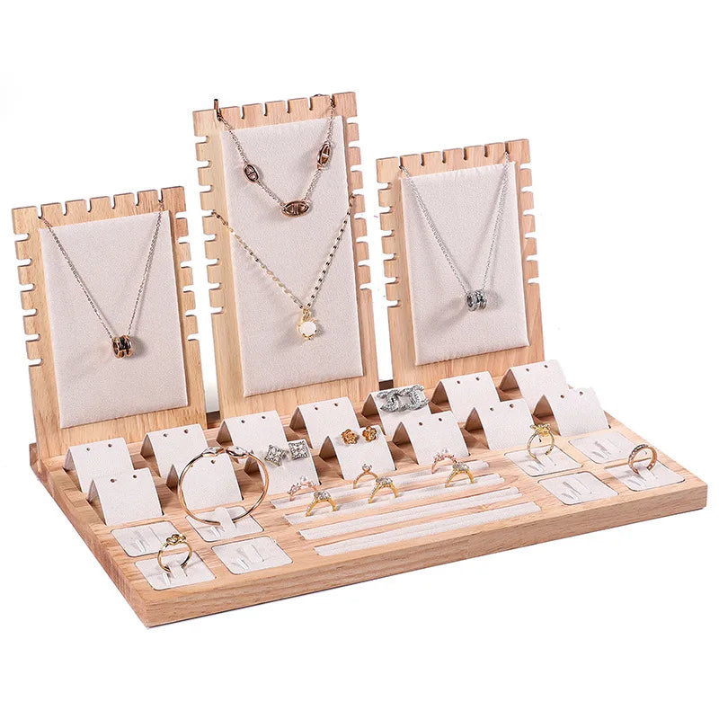 Boîte à Bijoux Bambou Velours Rangement