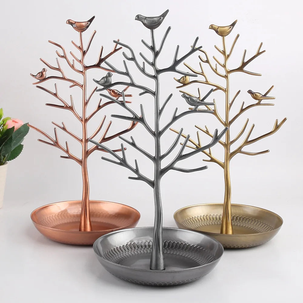Porte Bijoux Métal Oiseaux Branches