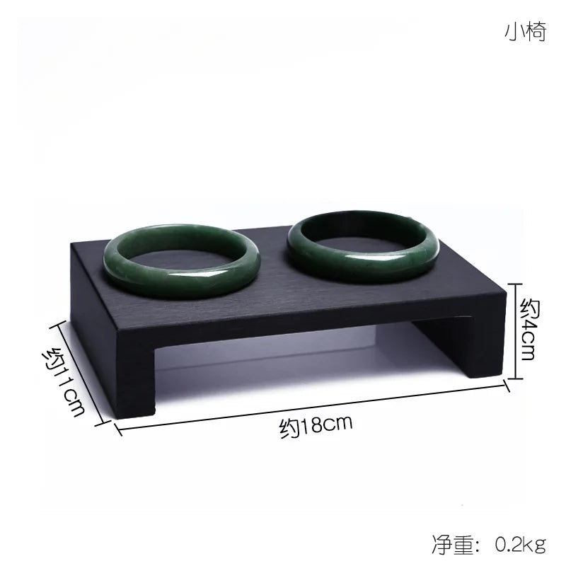 Buste Bijoux Cuir Noir Modulable Vitrine