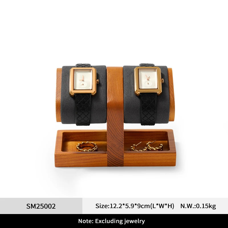 Présentoir Montre Bois Massif Simple Double