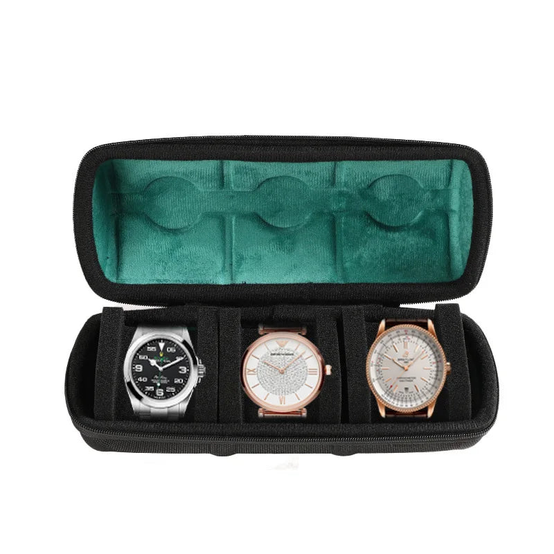 Boîte Montre Cuir Voyage Nylon Étanche