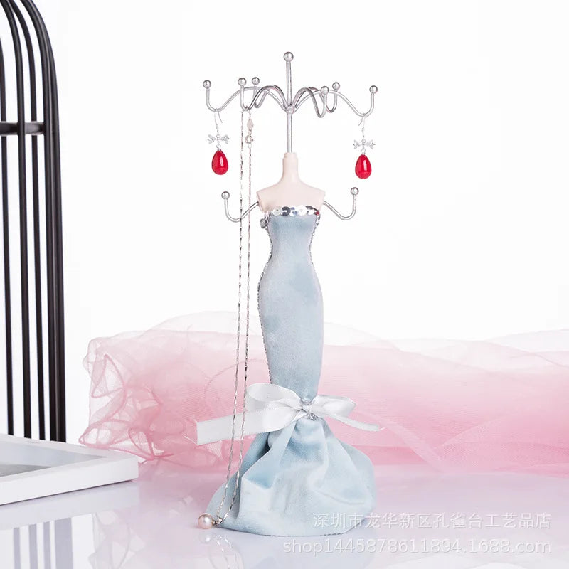 Présentoir Bijoux Velours Rangement Multifonction