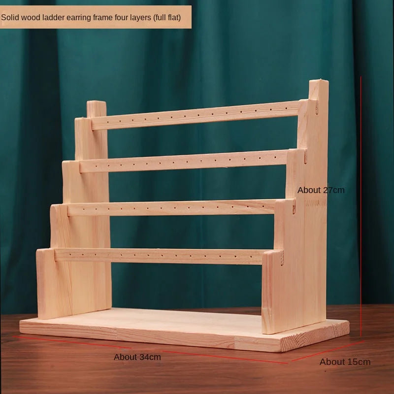 Présentoir Boucle d'Oreille Bois Massif Vitrine