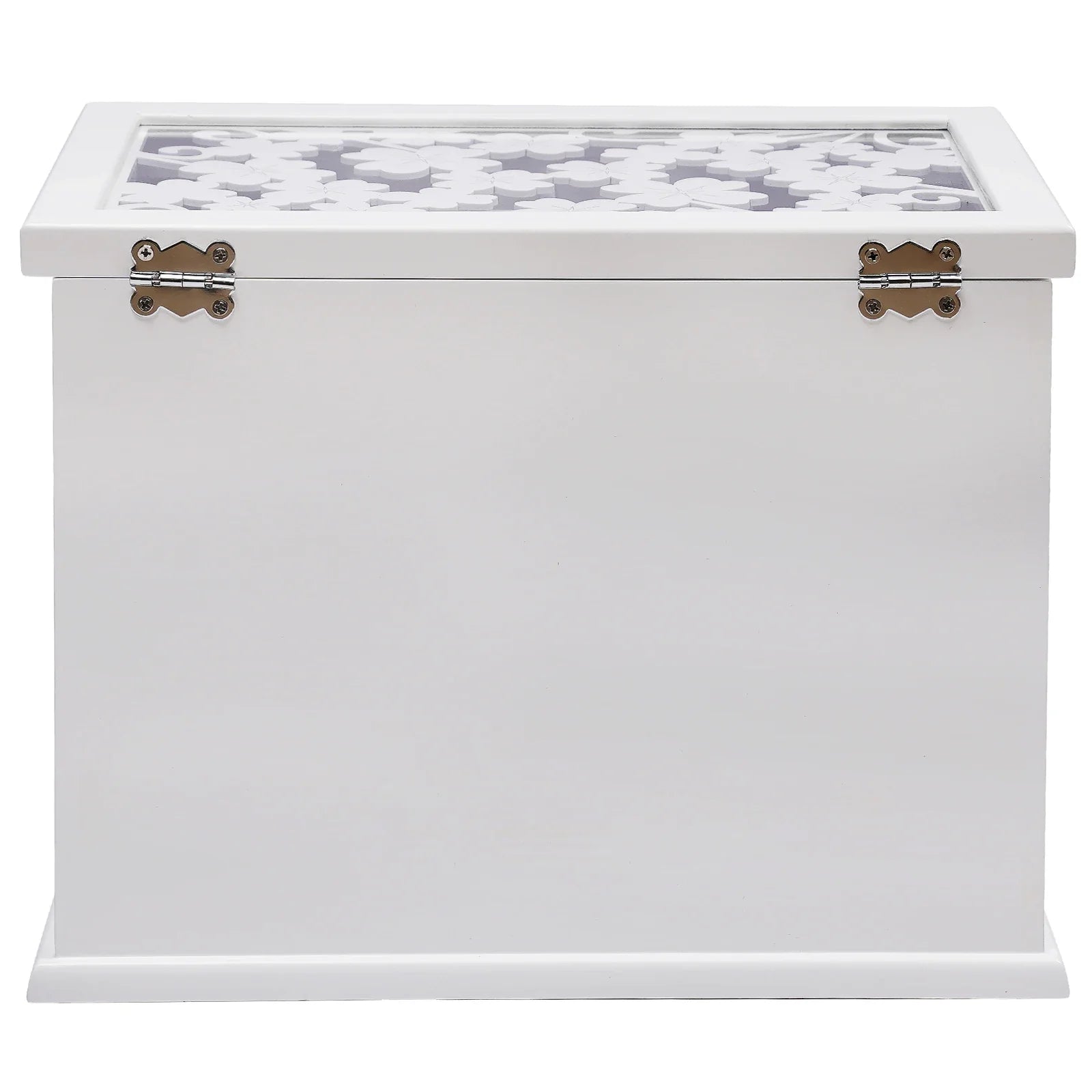 Boîte Bijoux Bois Sculpté Blanche 6 Tiroirs Élégante