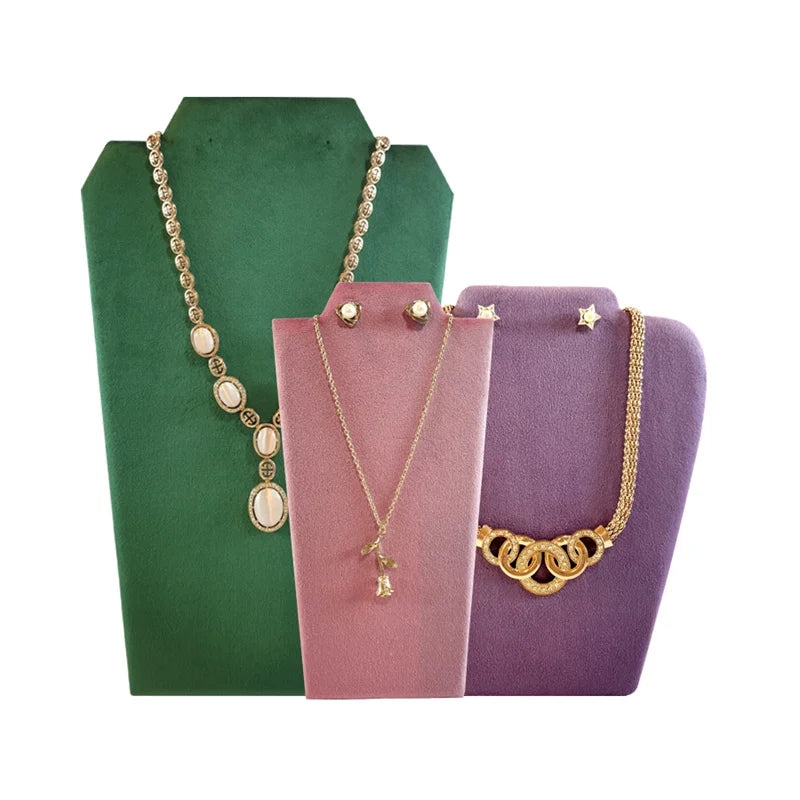 Présentoir Collier Velours Plat Multicolore