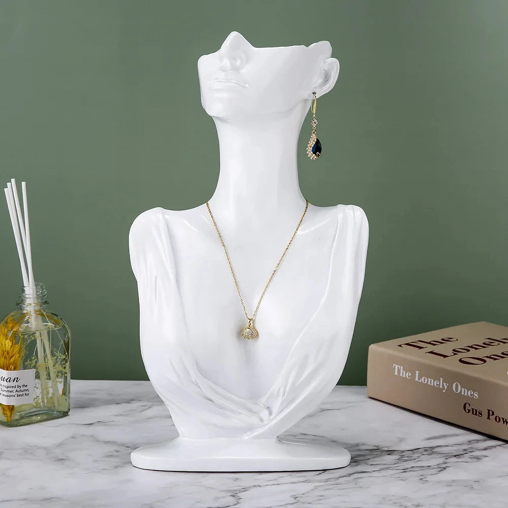 Buste Collier Femme Métal Vitrine Bijoux