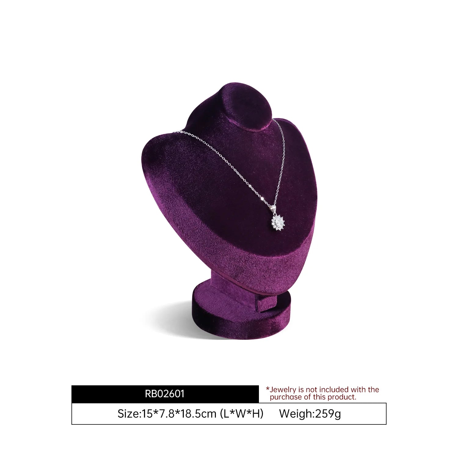 Buste Bijoux Velours Mannequin Vitrine Pendentif