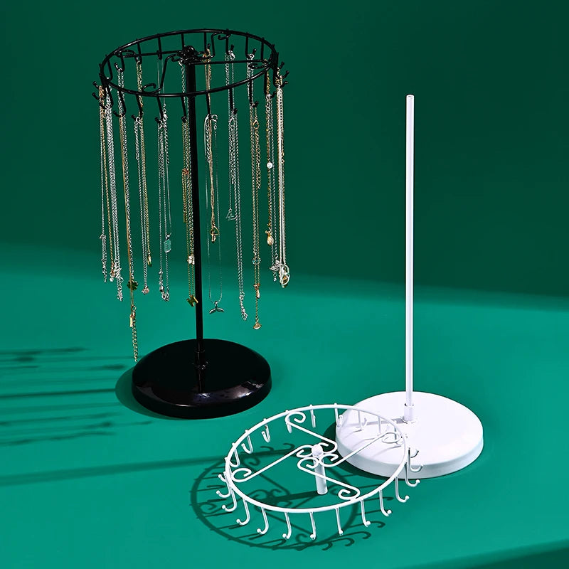 Présentoir Collier Métal Tour Rotatif Vitrine