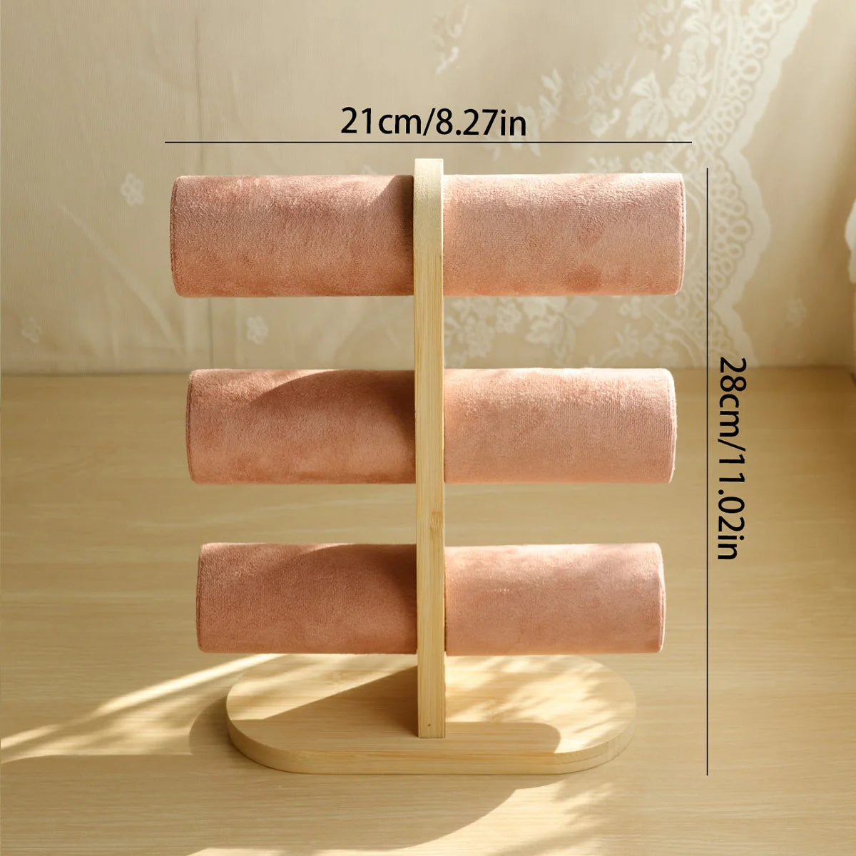 Présentoir Bracelet Montre Bois 3 Étages