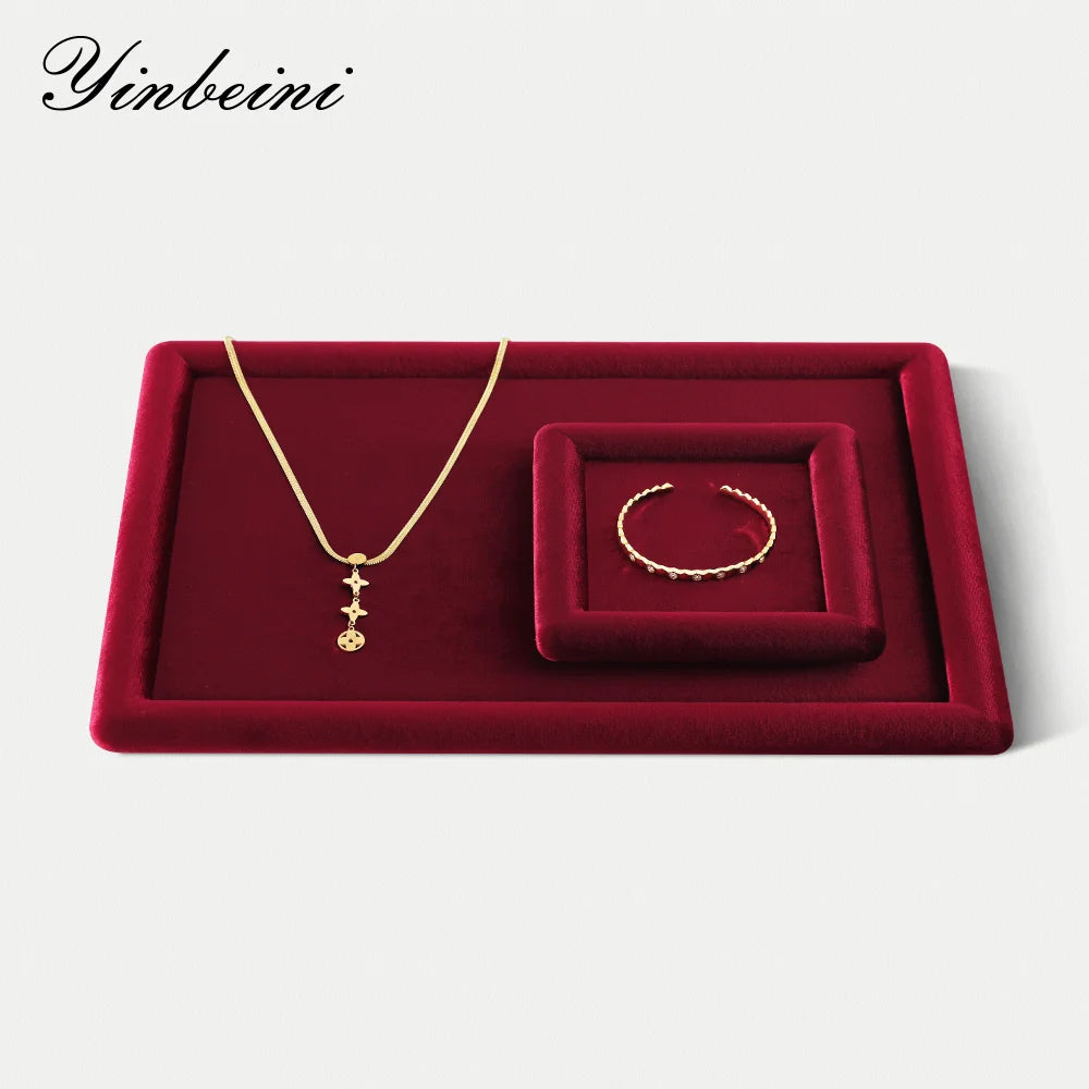 Plateau Bijoux Velours Plat Organisateur