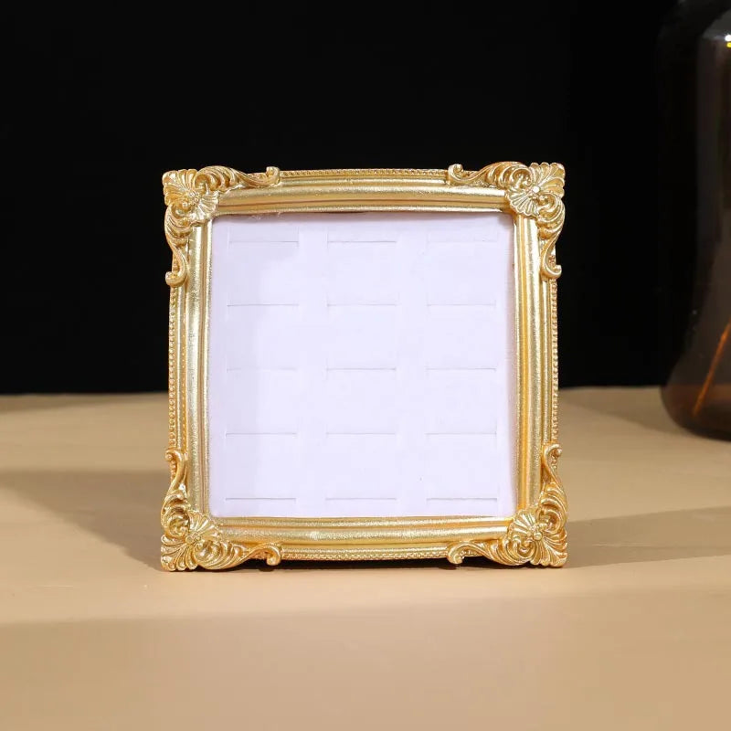 Plateau Bague Velours Cadre Photo Bagues