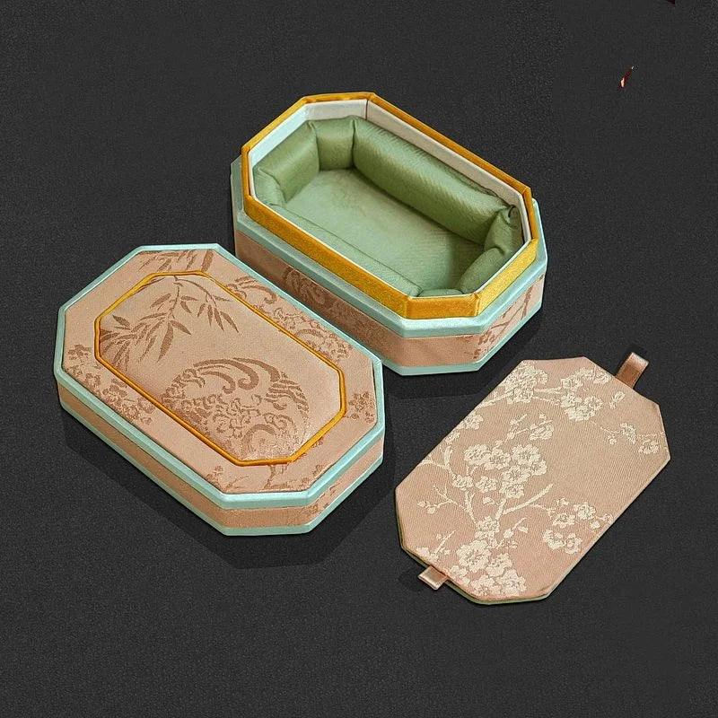 Boîte Bijoux Velours Brocart Mini Chic