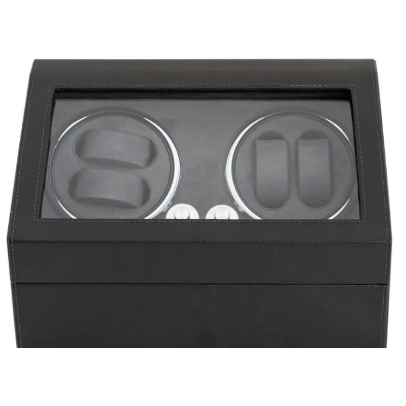 Remontoir Montre Bois Noir Brillant 10 Emplacements