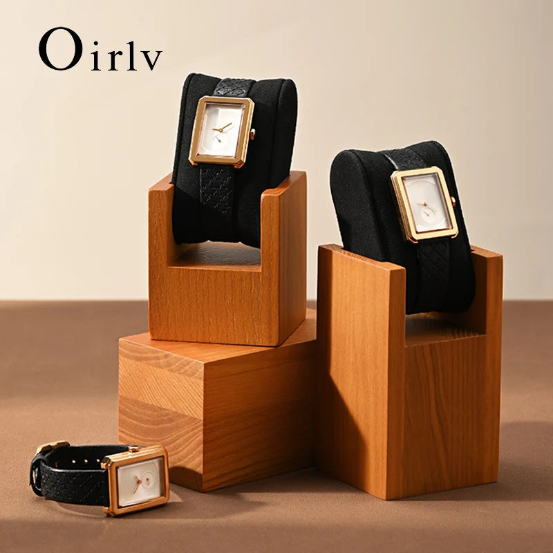 Présentoir Montre Bois Massif Bracelet Support