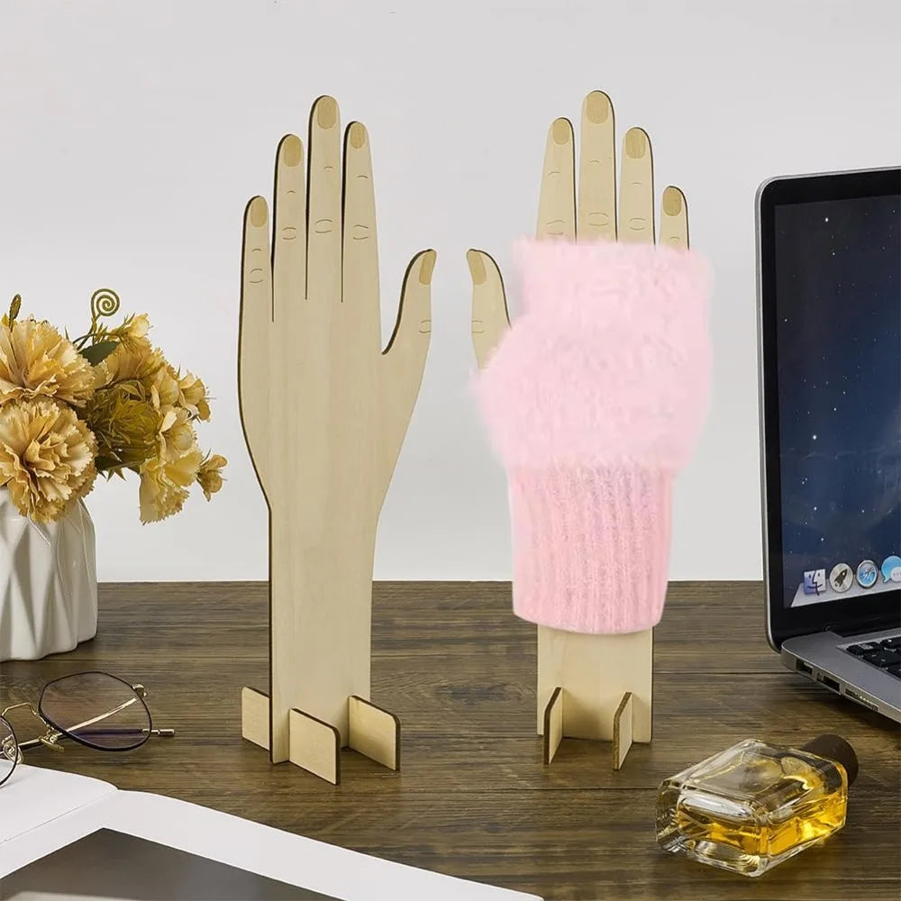 Présentoir Gants Bois Forme Main