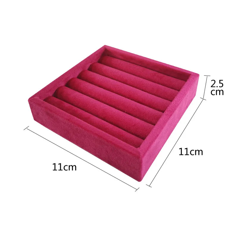 Plateau Bagues Velours Doux Organisateur Vitrine