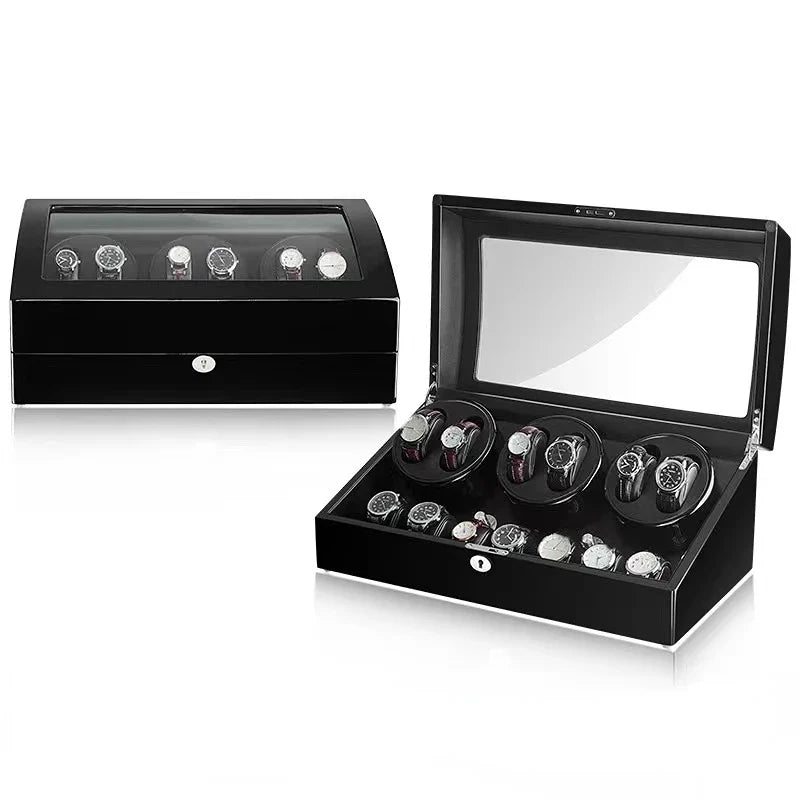 Remontoir Montre Bois Laqué 13 Places Luxe