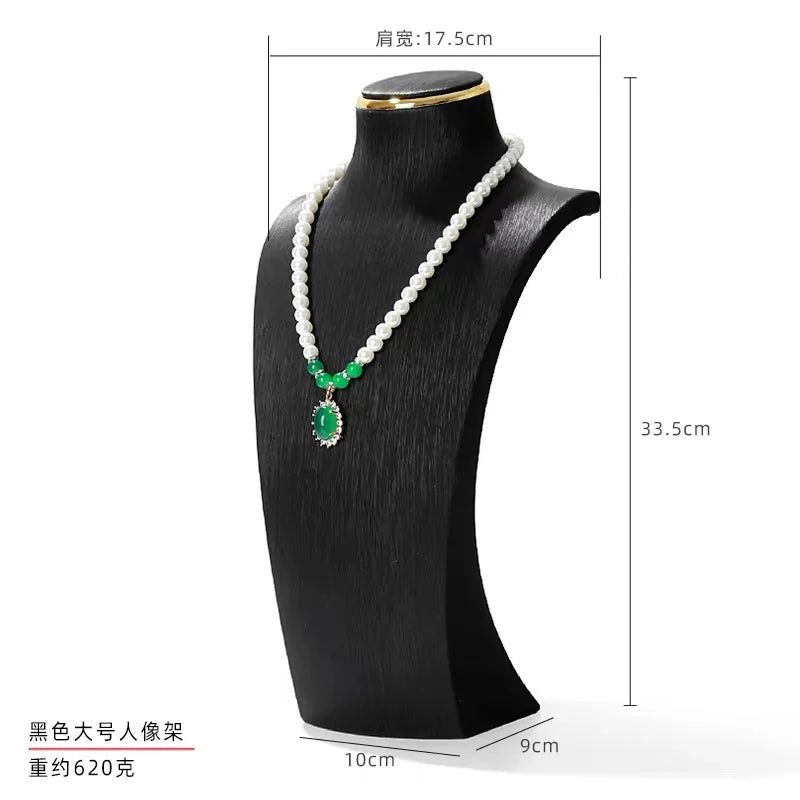 Buste Collier Cuir Premium Modulable Vitrine