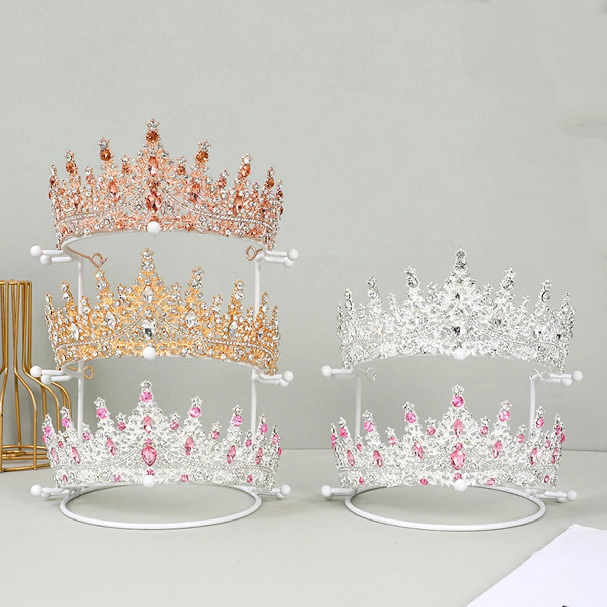 Présentoir Métal Couronne Diadème Mariage Bijoux