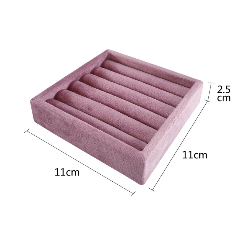 Plateau Bagues Velours Doux Organisateur Vitrine
