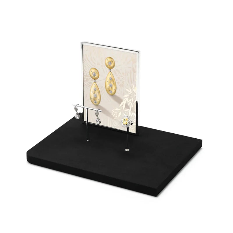 Présentoir Bijoux Velours Noir Vitrine Boutique