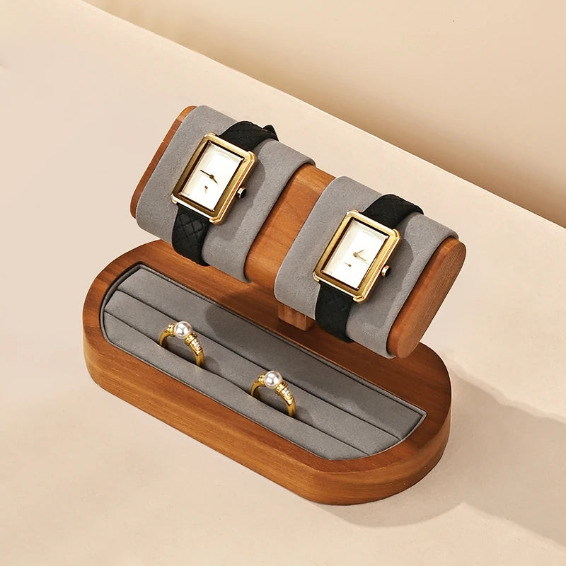 Présentoir Montre Bois Massif Bagues Bijoux