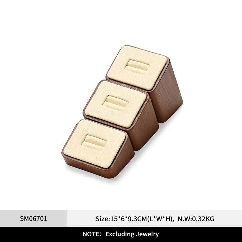 Présentoir Bijoux Bois Beige Collier Multifonctions