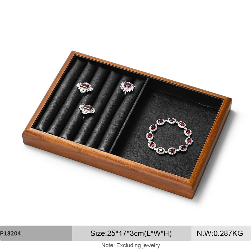 Boîte Bijoux Bois Plateaux Multi-Configurations