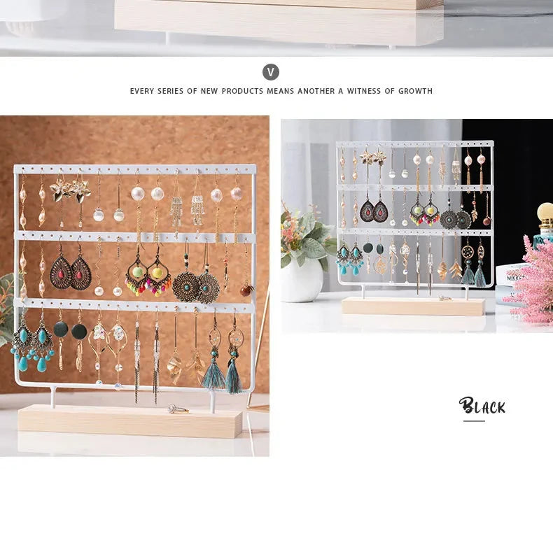 Présentoir Boucles d'Oreilles Métal Grille Vitrine