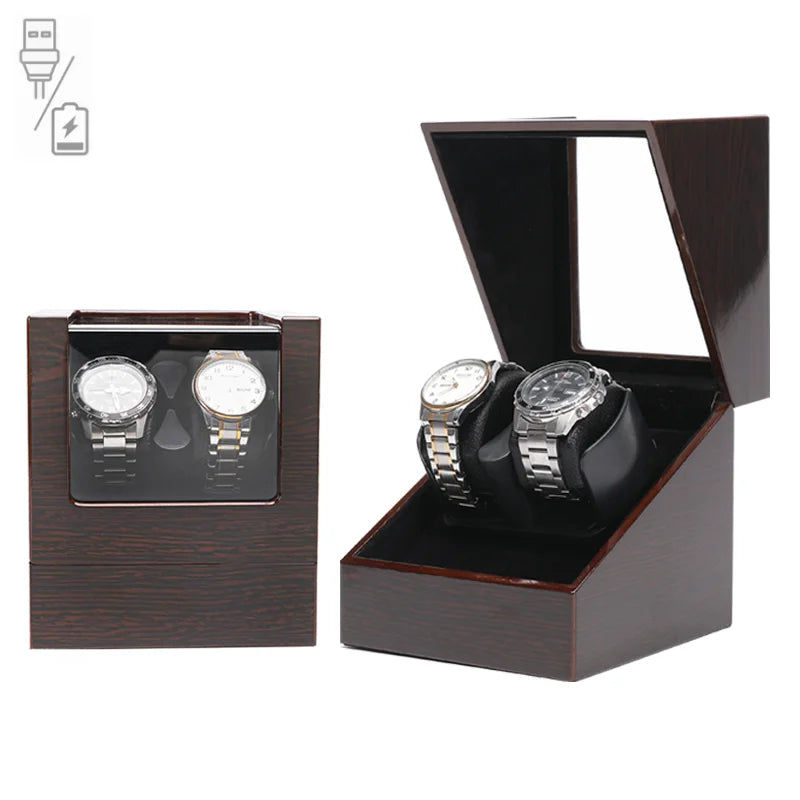 Coffre Fort Montre Remontoir Bois Automatique