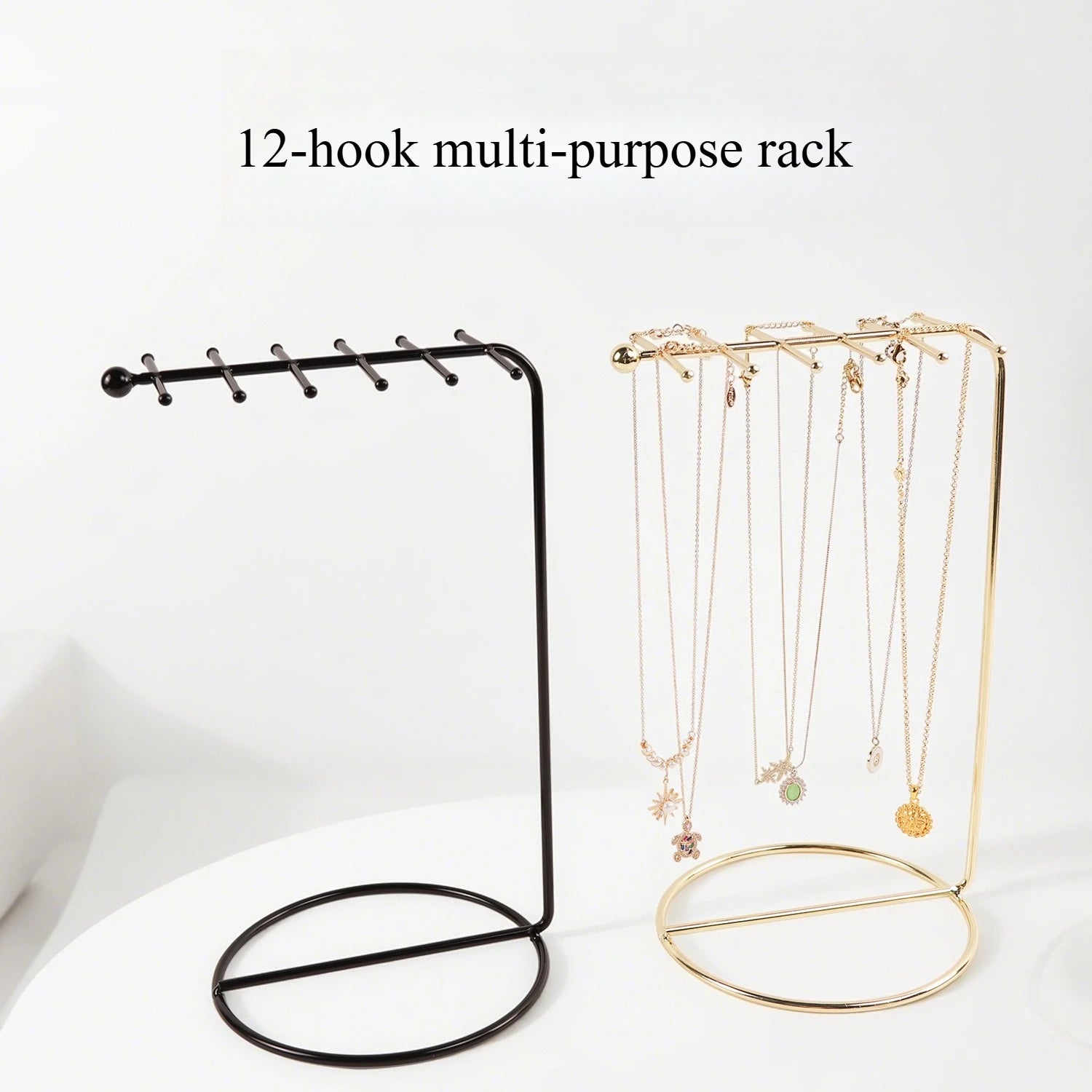 Présentoir Collier Métal 12 Tiges Multi-Chaînes