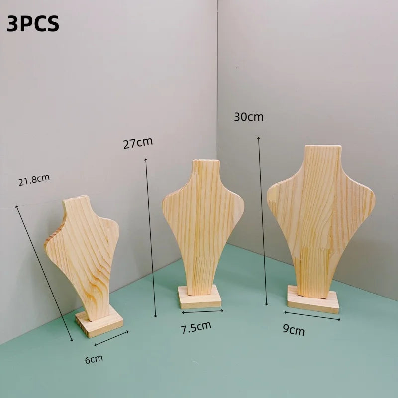 Présentoir Collier Bois Massif Vertical Détachable