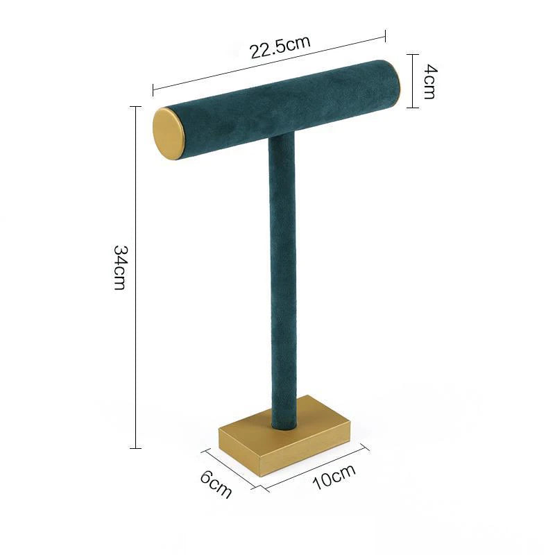 Présentoir Bijoux Métal Vert Doré Modulaire