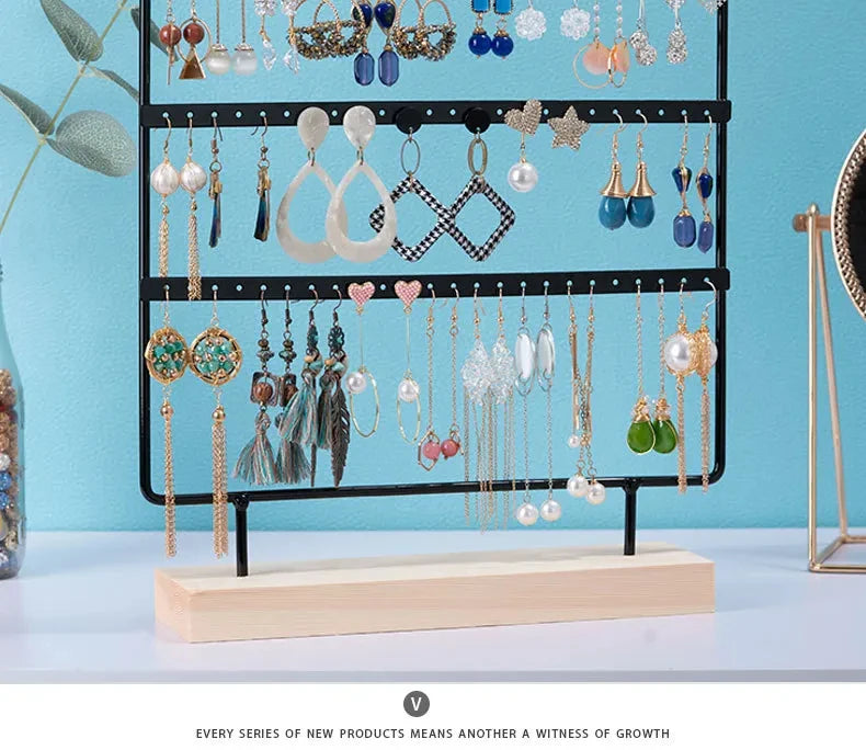 Présentoir Boucles d'Oreilles Métal Grille Vitrine
