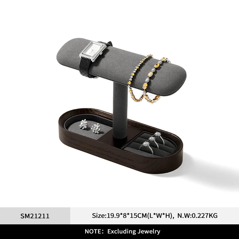 Présentoir Montre Bois Noyer Support T