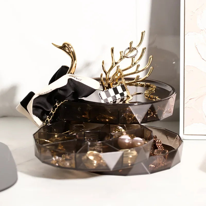 Boîte à Bijoux Plastique Transparente Multicouches