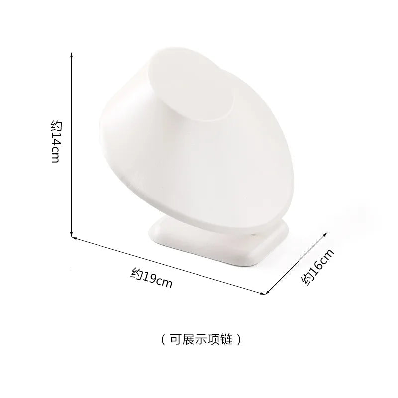 Présentoir Bijoux Cuir Blanc Comptoir Boutique