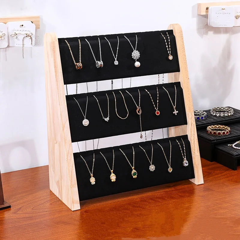 Présentoir Collier Bois Noyer