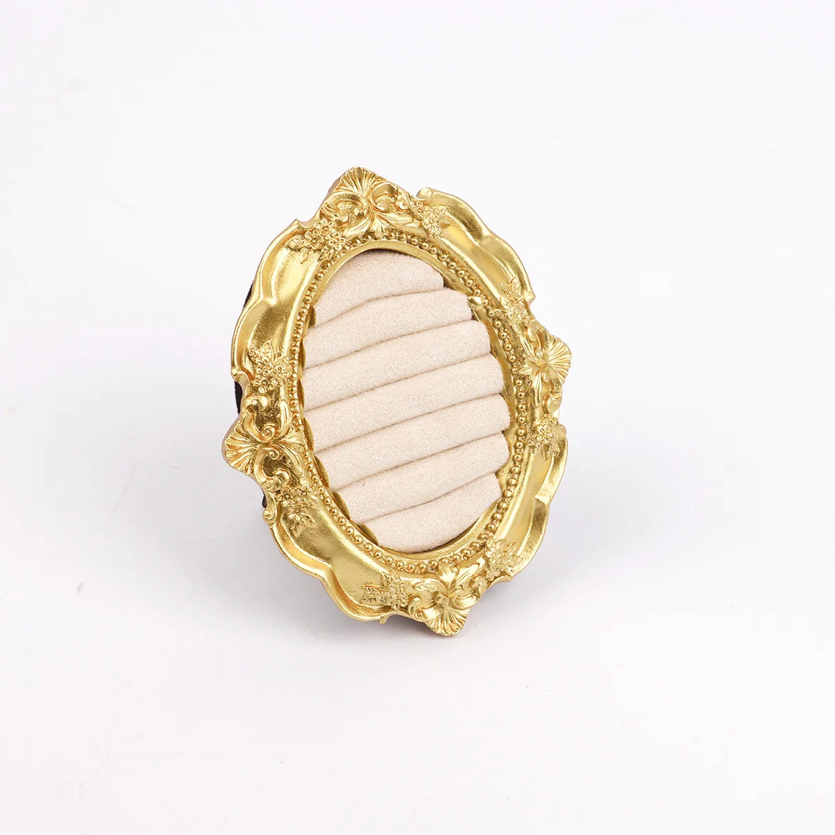Plateau Bague Velours Vintage Boucles